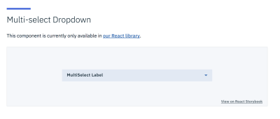 A component from IBM’s Carbon Design System