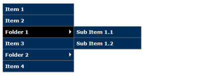 Vertical Navigation Example with Fly-Out Menus