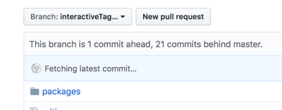 The “Fetching latest commit…” section will spin forever…