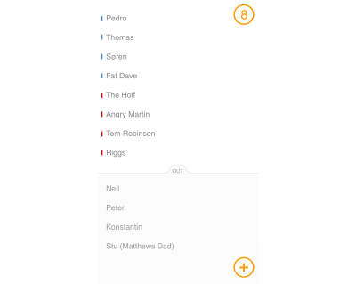 Initial design of Who’s In application