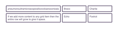 A three column layout, the first column is wider