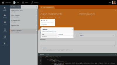 Component configuration