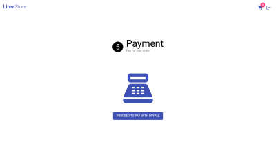 Screenshot of payment page