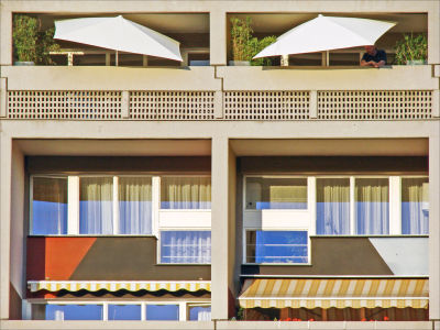 Balconies at La Maison du Fada in Marseille