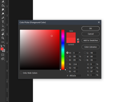 Photoshop’s Quick color picker