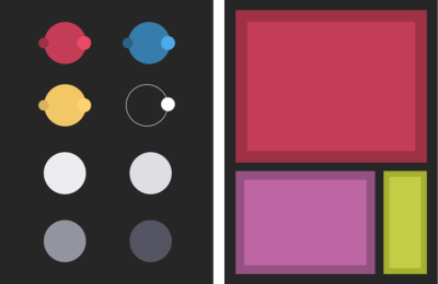 color palette against a dark background