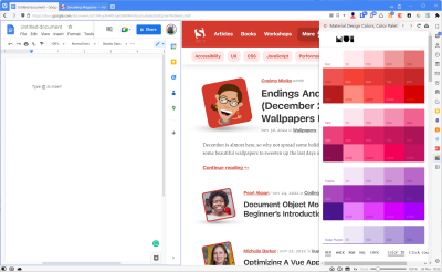 A screenshot of the Vivaldi browser opened on the author’s computer.