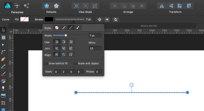 Settings for the first part of creating the halftone pattern.