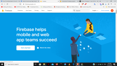 Firebase landing page