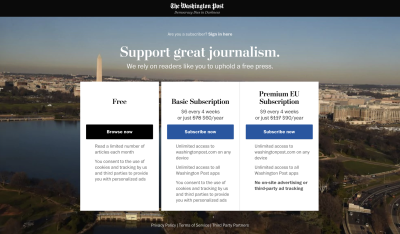 the-washington-post Premium EU Subscription