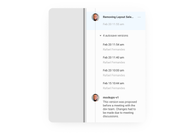 A screenshot showing what Figma’s version history timeline looks like