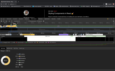 Performance profiler summary