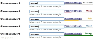 Password strength meter design pattern