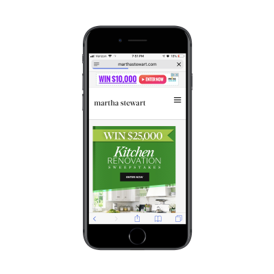 Martha Stewart sweepstakes