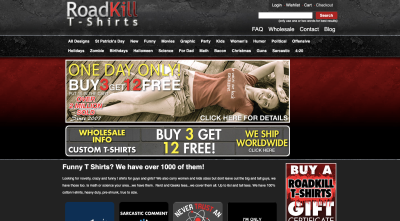 RoadKill T-Shirts website