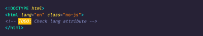 The extension highlights certain keywords like TODO visually.
