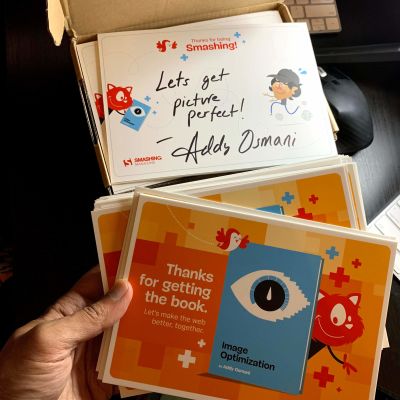 Each book is now shipped with a hand-written note by Addy Osmani himself.