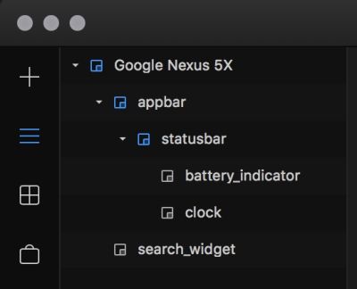 The Framer X layers panel