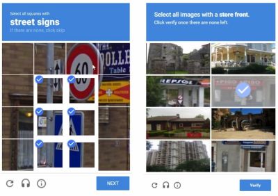 Examples of CAPTCHAs