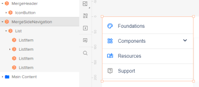 Navigation component and layers