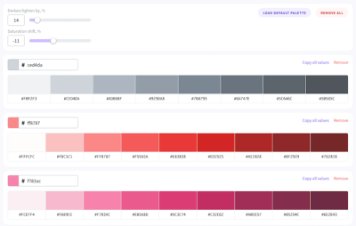 Color Shades Generator