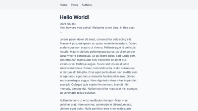The page of an individual post.