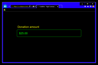An input field with a label that reads
