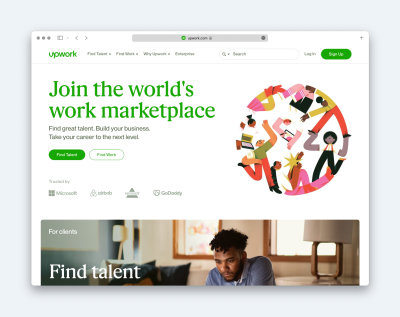 Upwork website screengrab