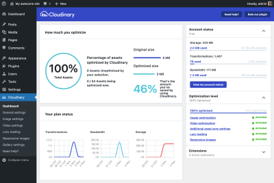 Plugin dashboard