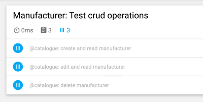 Skipped tests, taken from a report from our CI