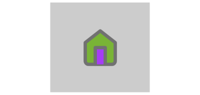 House icon used in demo with a light background