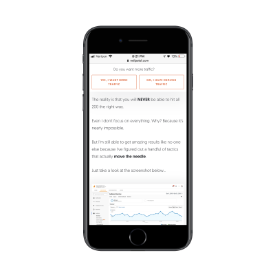 Neil Patel lead capture data