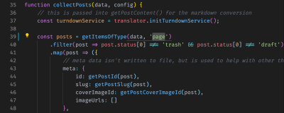 Code snippet showing changes in wordpress-export-to-markdown