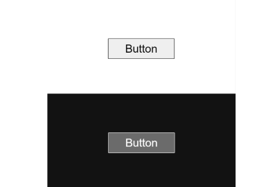 Two default buttons in Chrome being focused with a keyboard. A black outline surrounds the button in light mode, and in dark mode, this outline is white