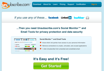 A screenshot of unsubscribe.com
