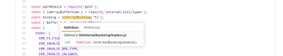 Declaration of the binding variable