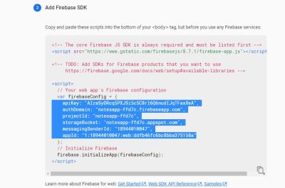 Add Firebase SDK