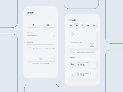 Design of a bank app