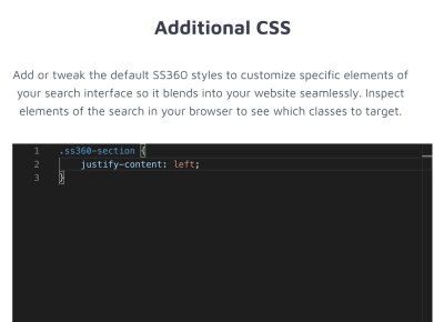 Additional CSS