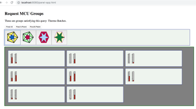 A collection of animated panels for one type of panel (or component) showing thermometers.