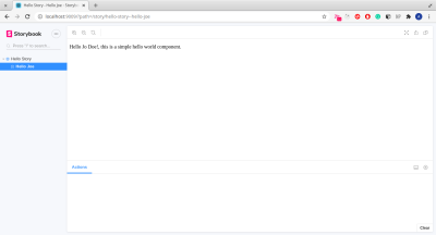 this image shows 'Hello Jo Doe!, this is a simple web component.'