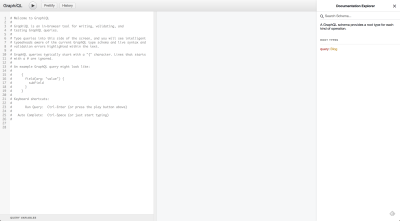 A screenshot of GraphQL's GraphiQL schema explorer tooling