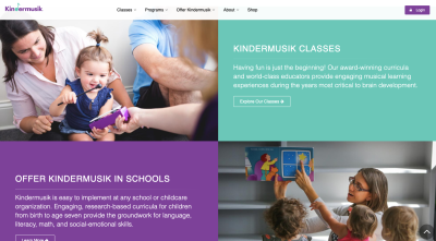 Kindermusik website - toddler plays with mini xylophone