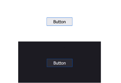 Two default buttons in Firefox being focused with a keyboard. A blue outline surrounds the button in both modes