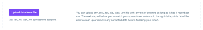 Flatfile upload widget allows for drag-and-drop or click-to-upload for data import