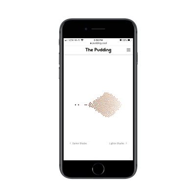 The Pudding “Colorism in High Fashion” graphic - trends in skin tones