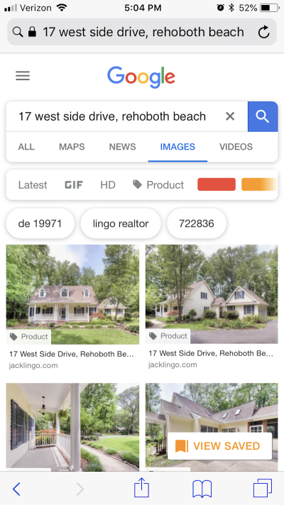 Jack Lingo takes the top spots in local image search.