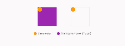 Circle color and the rest of the gradient is transparent color.