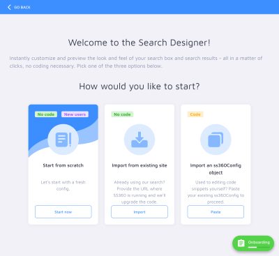 Starting with the Search Designer