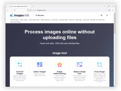 A screenshot of ImagesTool.com website